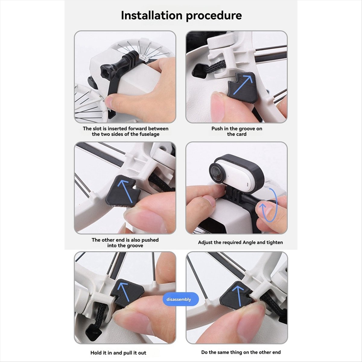Drone Camera Action - Upper Expansion Bracket for Flip Drone