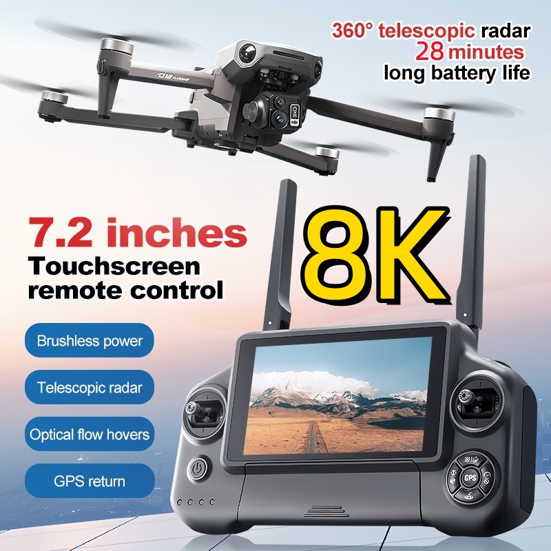 8K 3 Axis Gimbal Brushless 7.2 - Drone Camera Lens ulasan dan harga