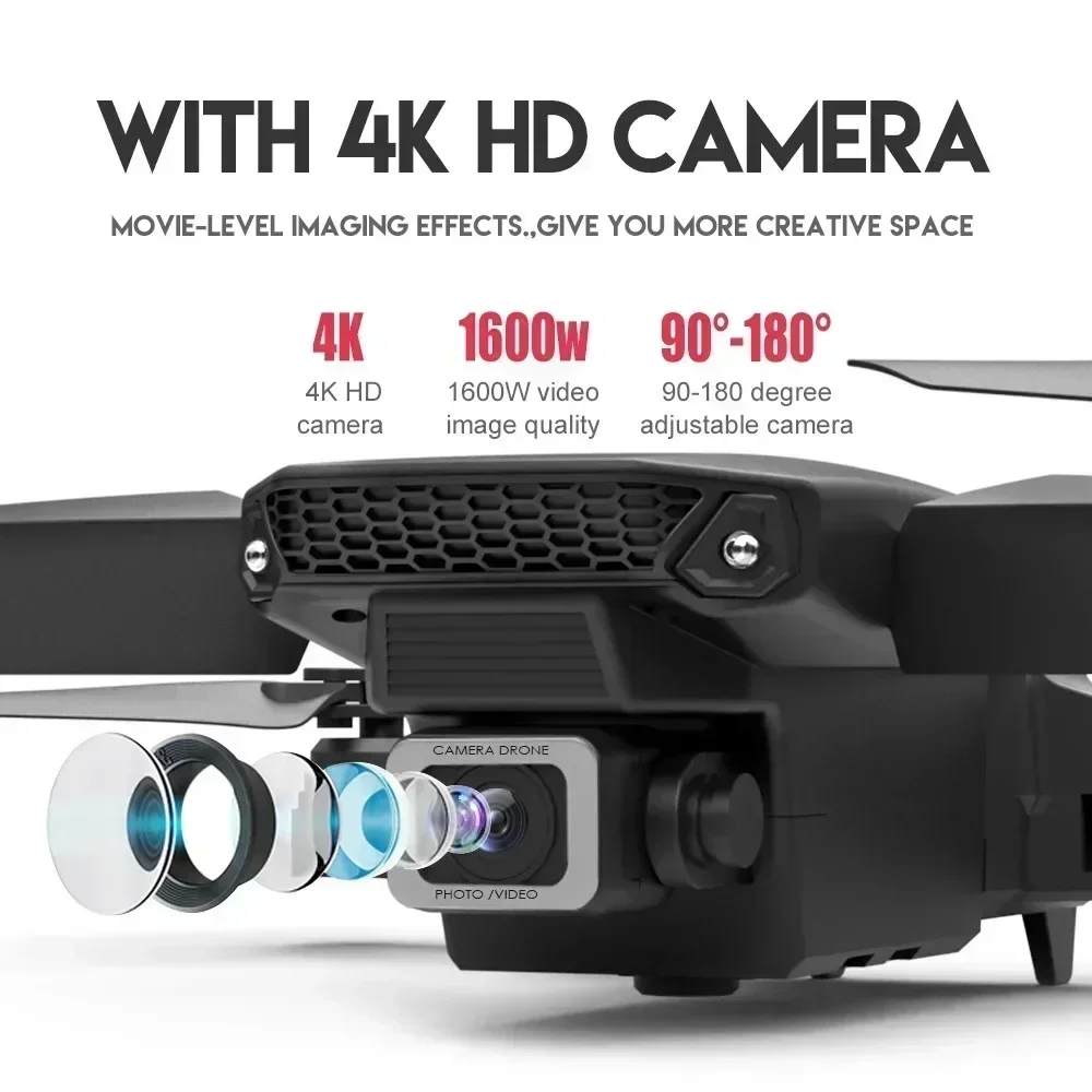 E88 Pro WIFI FPV Drone Wide An - Drone Camera 4K ulasan dan harga