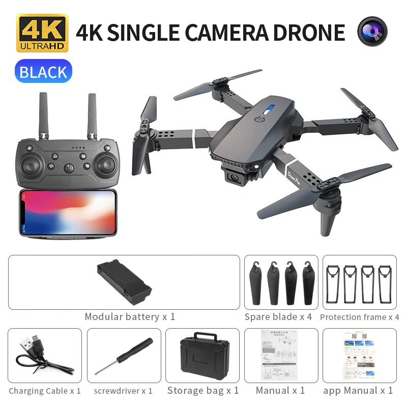 E88 ProIntelligent Folding Dro - Drone Camera Professional ulasan dan harga