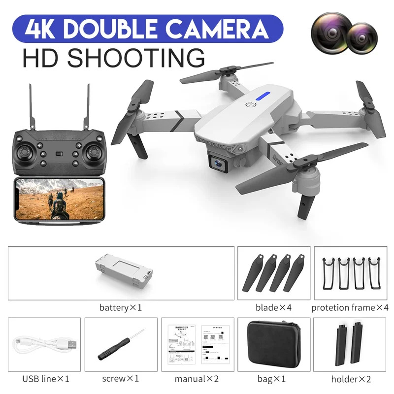 E88 ProIntelligent Folding Dro - Drone Camera Professional ulasan dan harga